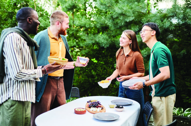 Friends gathering